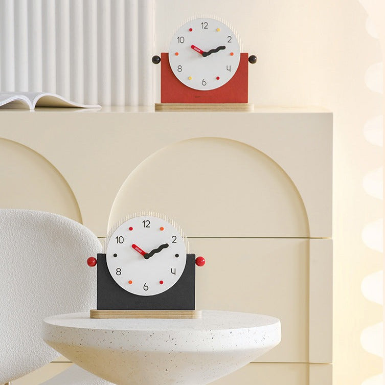 CheerTime Modern Table Clock - Playful & Bold Design