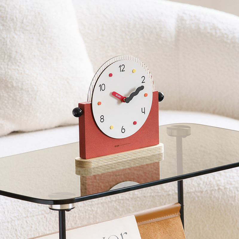 CheerTime Modern Table Clock - Playful & Bold Design