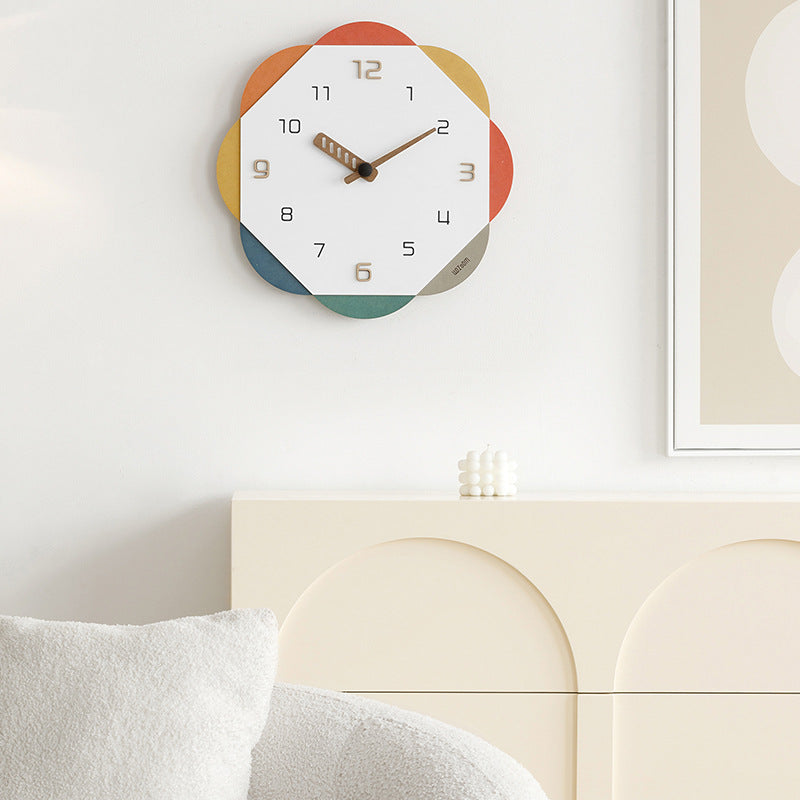 Petal Palette Wall Clock – Vibrant Modern Home Accent