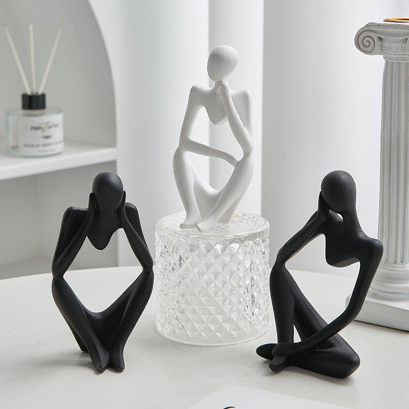 Minimalist Abstract Thinker Figurines – Modern Artistic Decor