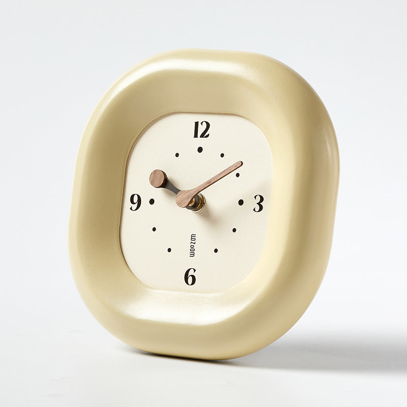 Classic Soft Touch Analog Clock – Stylish Desk Accent