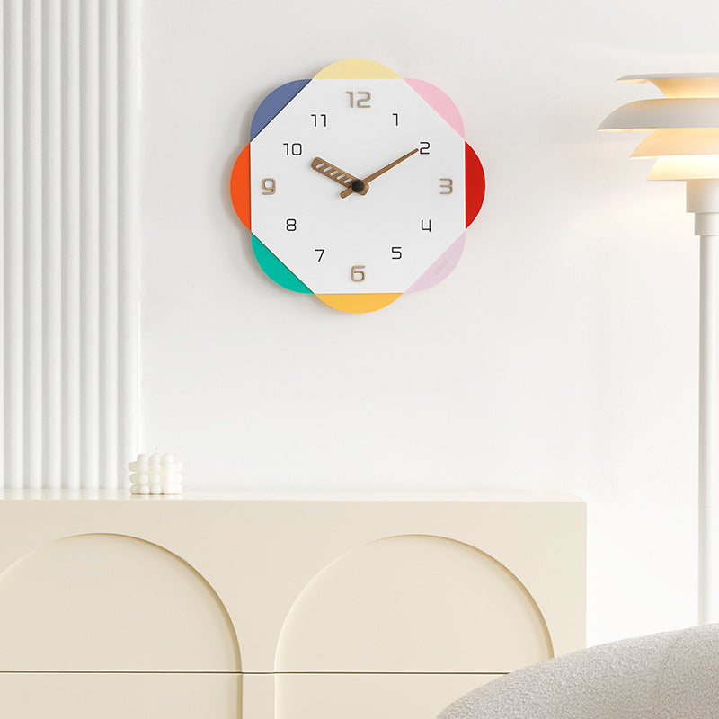 Petal Palette Wall Clock – Vibrant Modern Home Accent