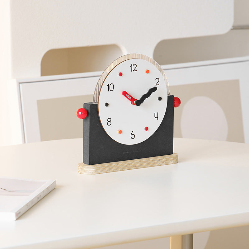 CheerTime Modern Table Clock - Playful & Bold Design