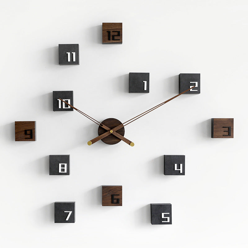 Time Blocks Wall Clock – Modern Customizable Art for Your Space