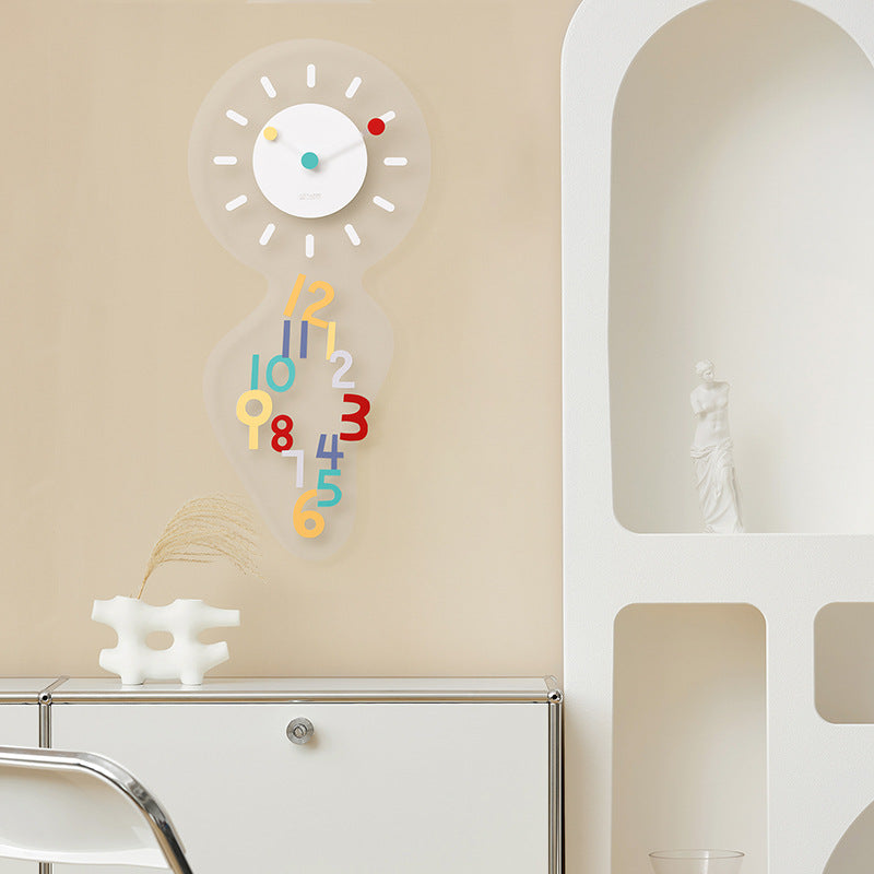 Whimsy Flow Numbers Clock – Modern Art-Inspired Wall Décor