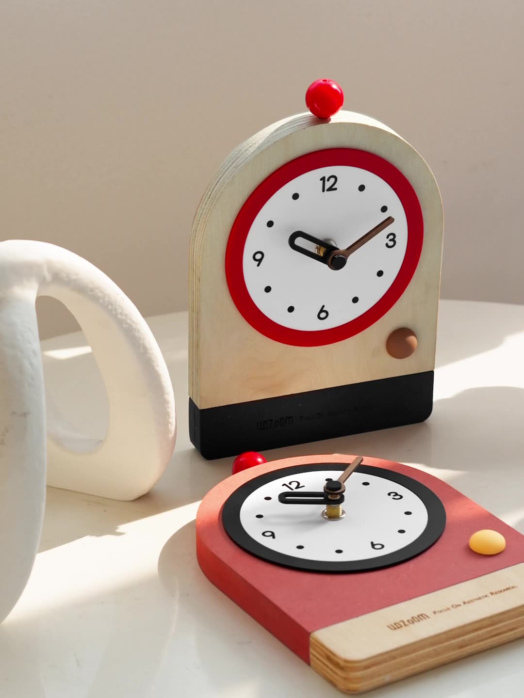 Cheery Arch Timekeeper - Quirky Modern Wood Clock