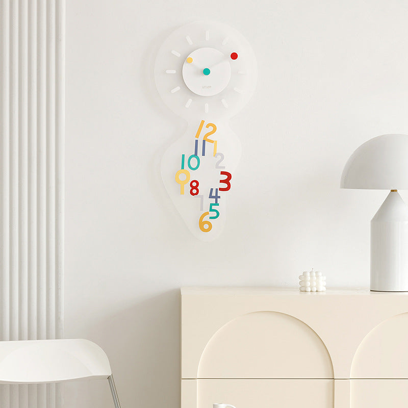 Whimsy Flow Numbers Clock – Modern Art-Inspired Wall Décor