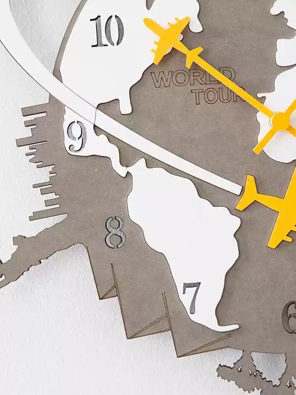 World Explorer Wall Clock – Travel-Themed Timepiece for Wanderlust Lovers