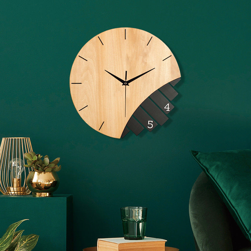 Rustic Harmony Wall Clock – Minimalist Wooden Design with Modern Flair