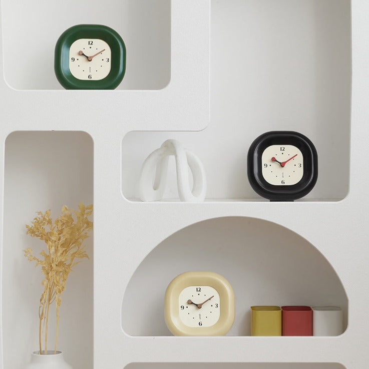 Classic Soft Touch Analog Clock – Stylish Desk Accent