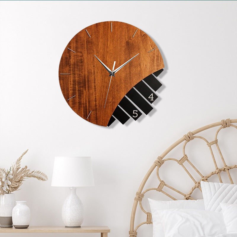 Rustic Harmony Wall Clock – Minimalist Wooden Design with Modern Flair