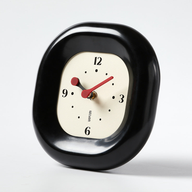 Classic Soft Touch Analog Clock – Stylish Desk Accent