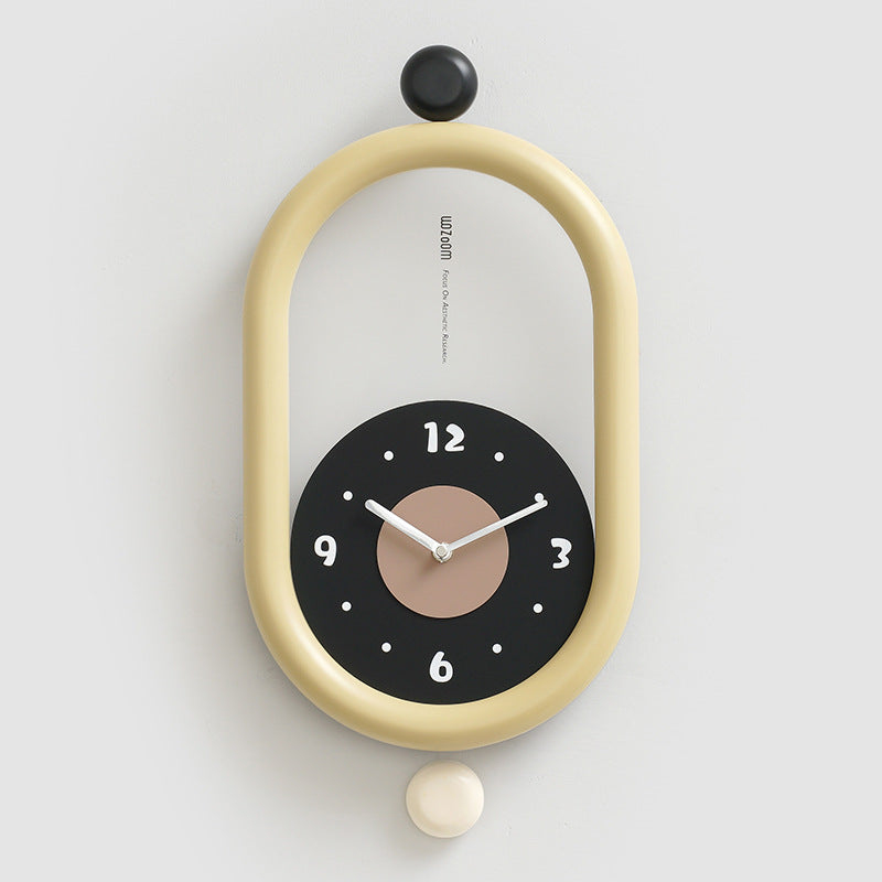 Modern Capsule Wall Clock – Sleek Minimalist Timepiece for Stylish Homes