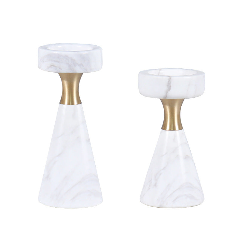 Luxe Marble Candle Holders – Elegant Home Decor Accents