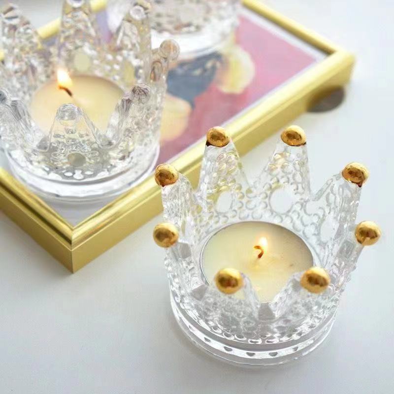 Crown Crystal Candle Holder – Luxurious Tealight Decor