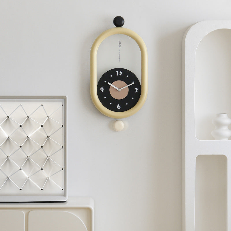 Modern Capsule Wall Clock – Sleek Minimalist Timepiece for Stylish Homes