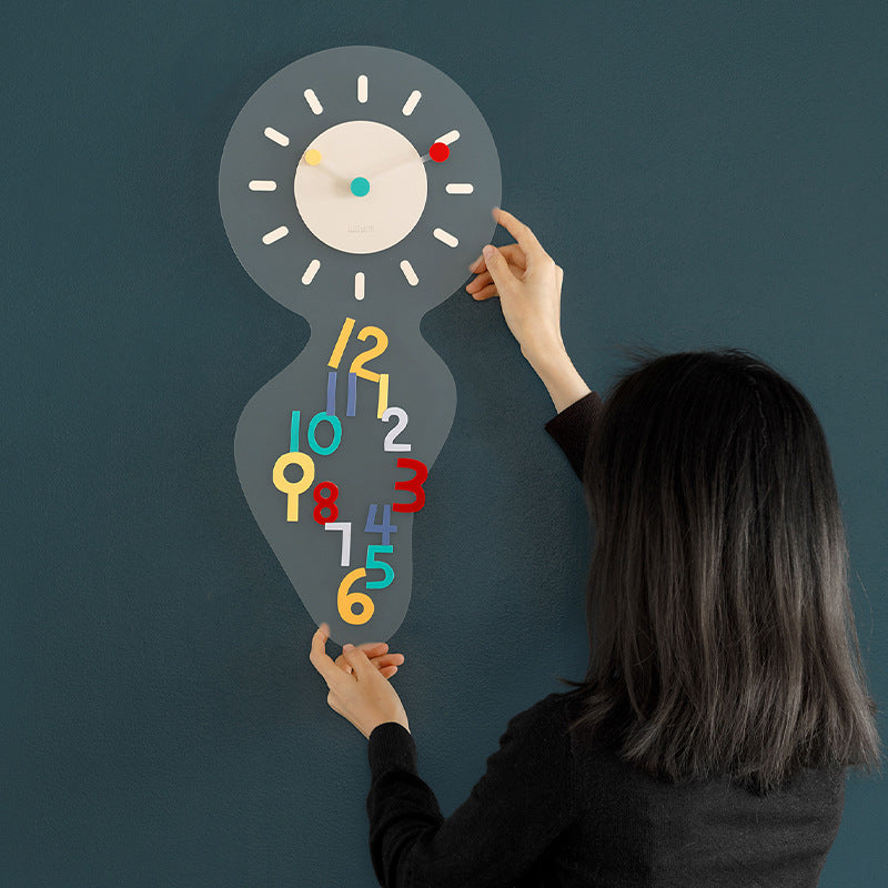 Whimsy Flow Numbers Clock – Modern Art-Inspired Wall Décor