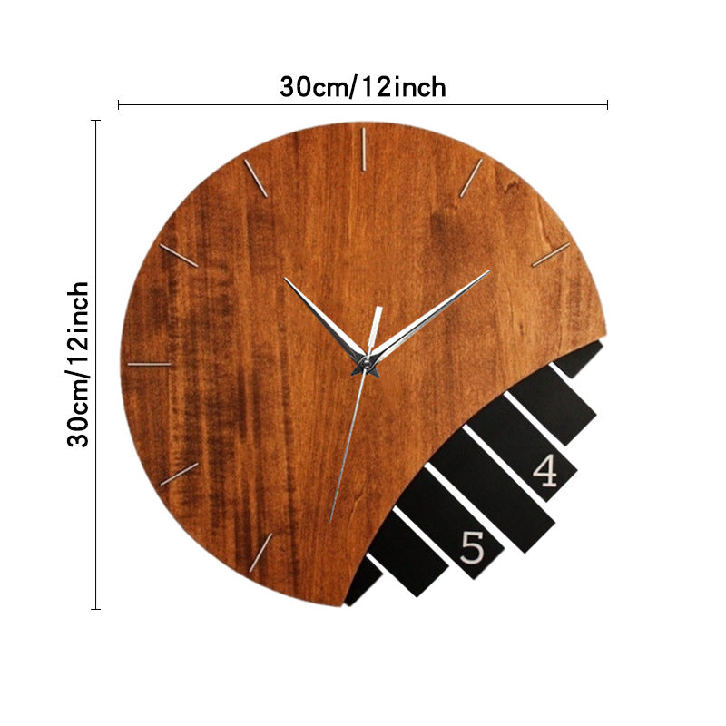 Rustic Harmony Wall Clock – Minimalist Wooden Design with Modern Flair