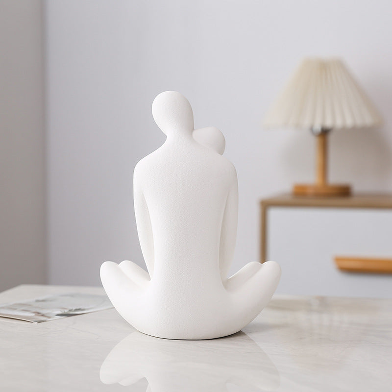 Eternal Love Modern Abstract Couple Statue – Minimalist Romantic Decor