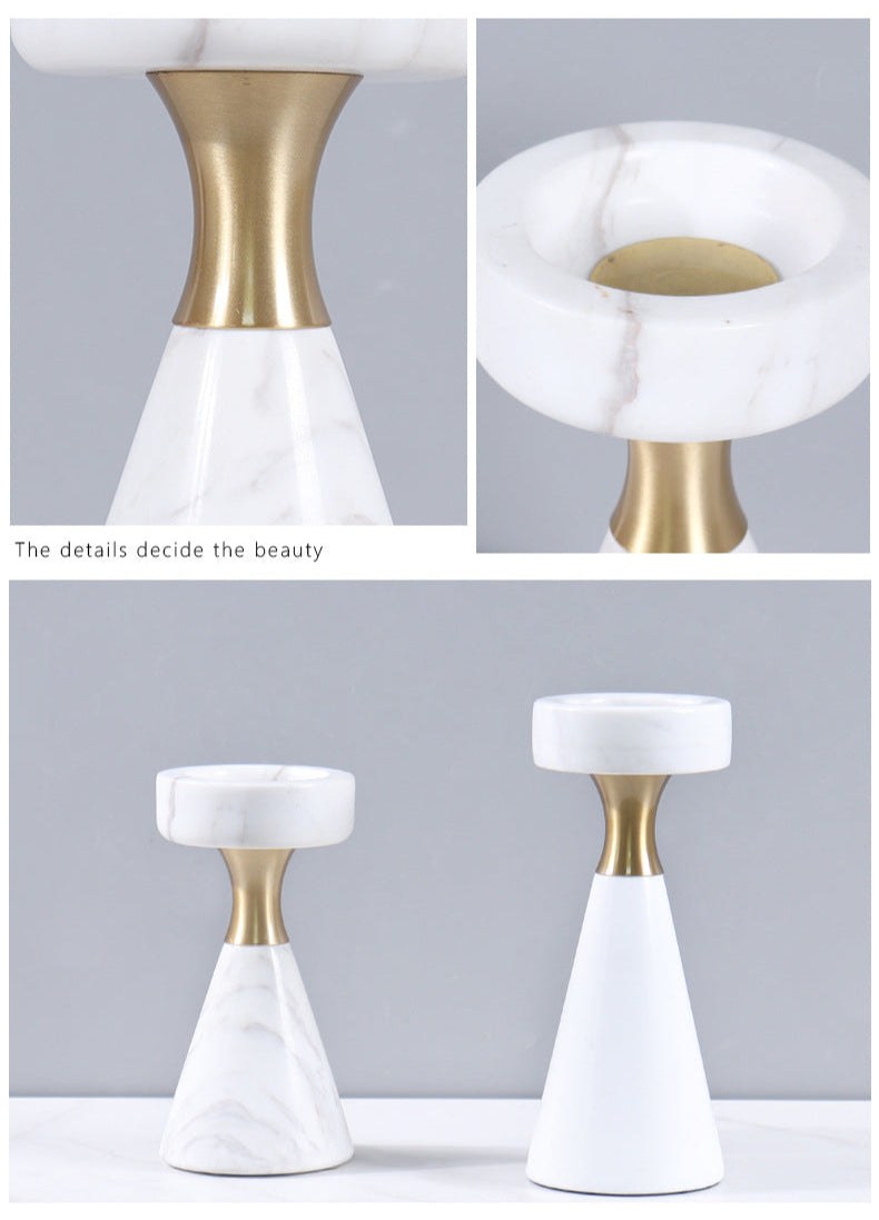Luxe Marble Candle Holders – Elegant Home Decor Accents