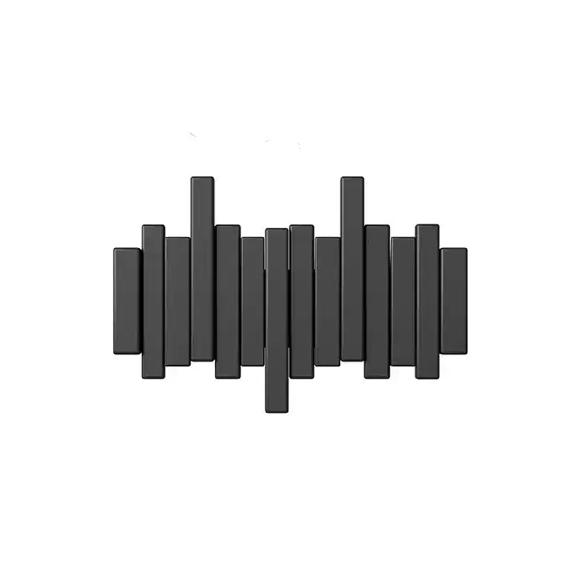 Piano-Inspired Wooden Wall Hook Rack – Modern Decorative Coat Hanger with Foldable Hooks