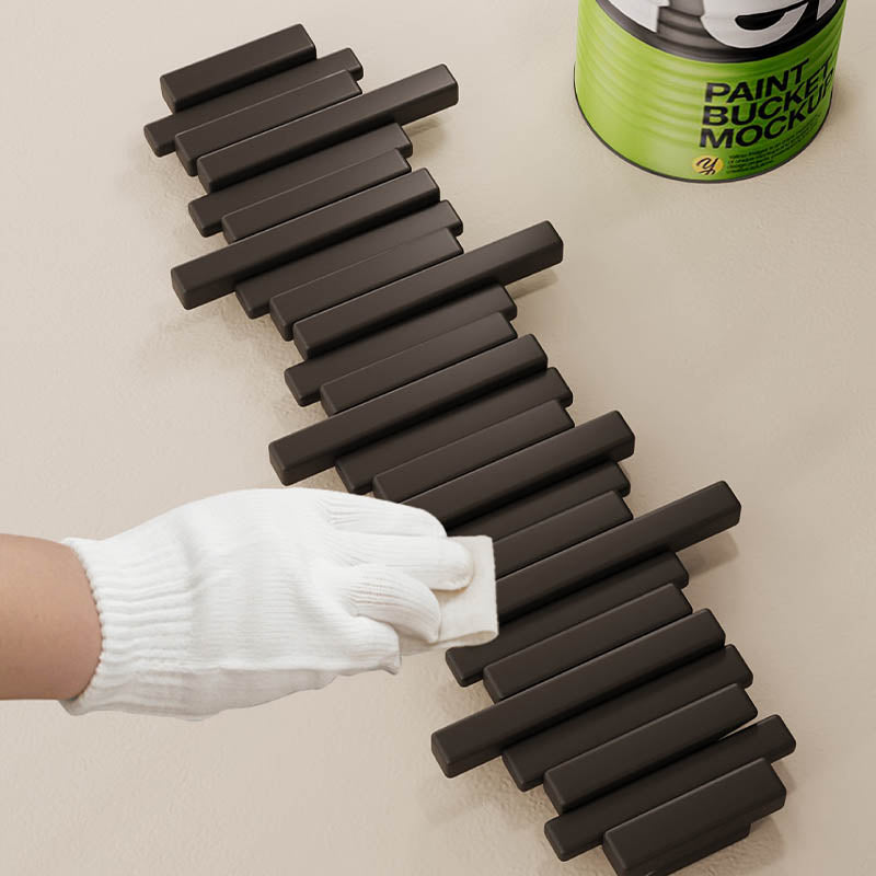 Piano-Inspired Wooden Wall Hook Rack – Modern Decorative Coat Hanger with Foldable Hooks