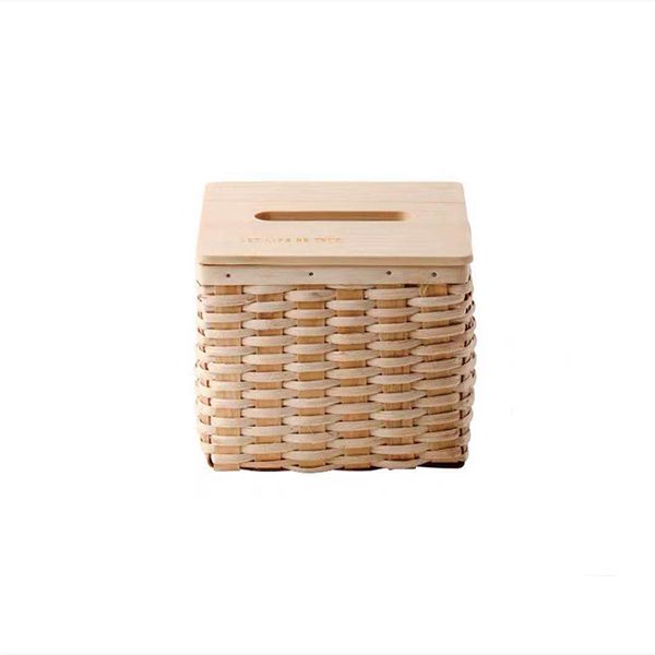 Rustic Rattan Tissue Box for Elegant Tissue Storage