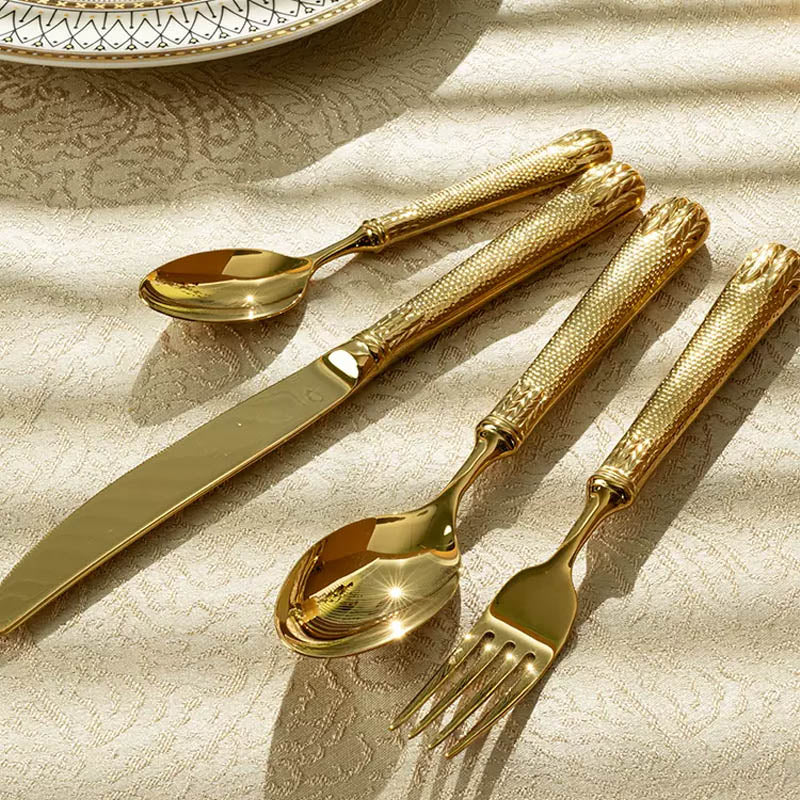 Cutlery Set I Brown Gold