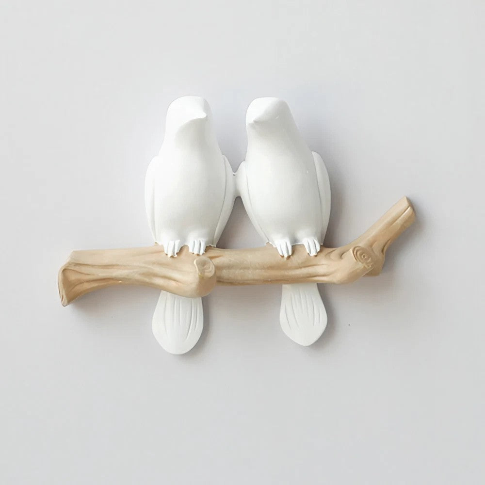 Rustic Bird Wall Hooks – Decorative Branch Coat Rack for Entryway & Living Room