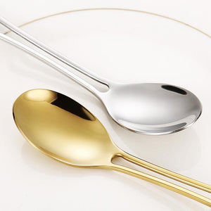 A variety of Sleek Hollow Cutlery Sets displayed, featuring elegant design and mirror-polished finish