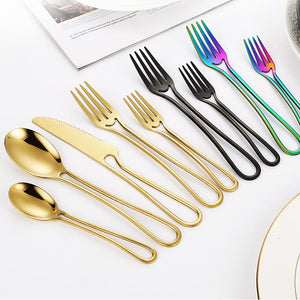 A variety of Sleek Hollow Cutlery Sets displayed, featuring elegant design and mirror-polished finish