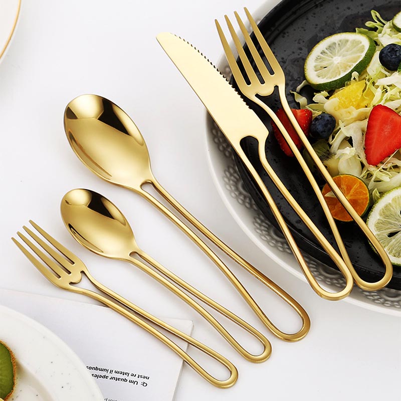 A variety of Sleek Hollow Cutlery Sets displayed, featuring elegant design and mirror-polished finish