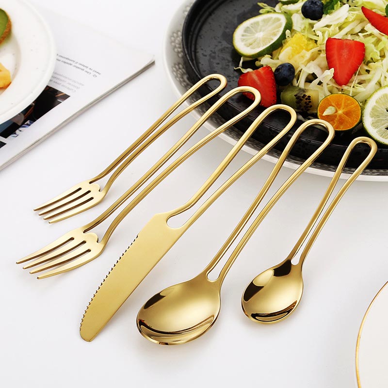 A variety of Sleek Hollow Cutlery Sets displayed, featuring elegant design and mirror-polished finish