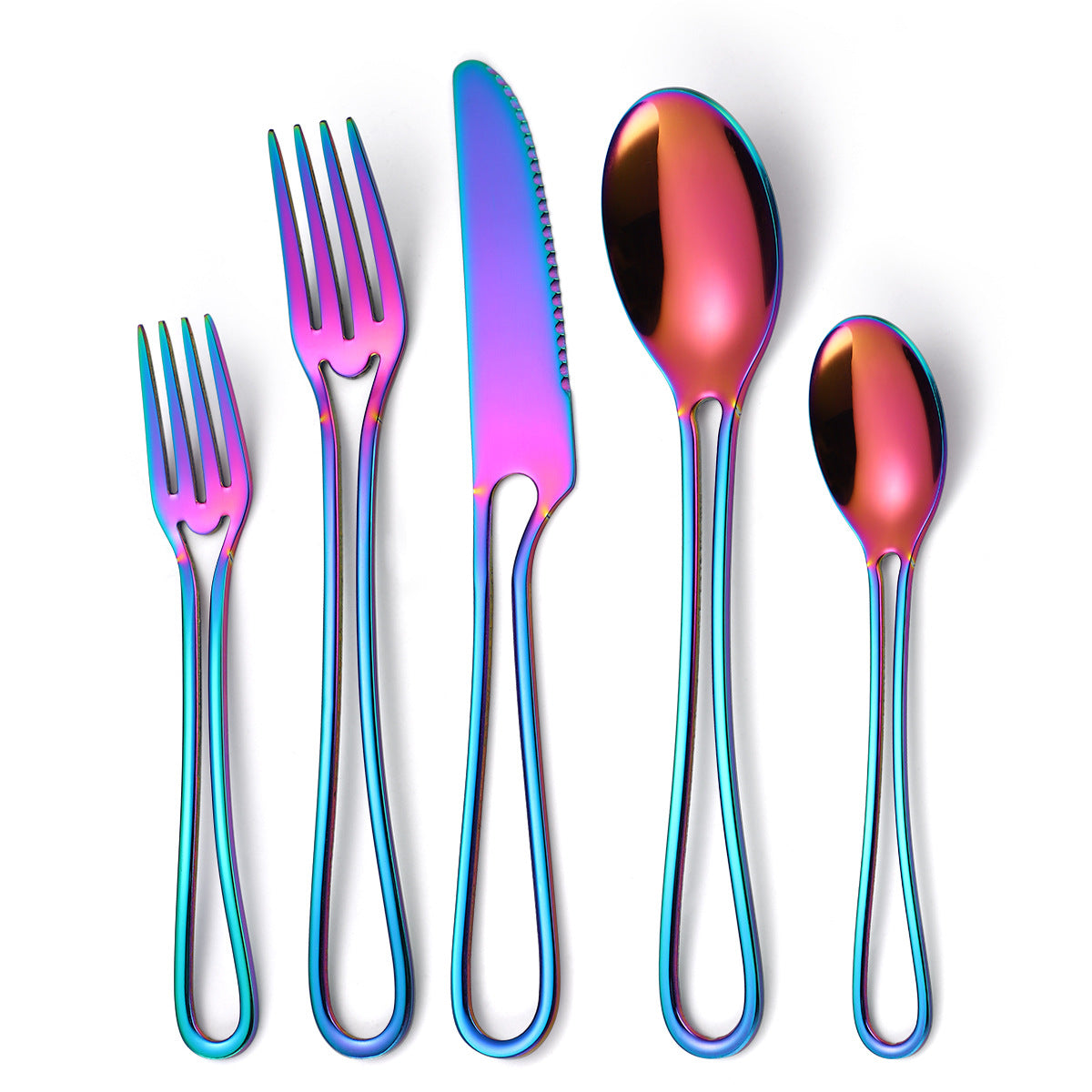 A variety of Sleek Hollow Cutlery Sets displayed, featuring elegant design and mirror-polished finish