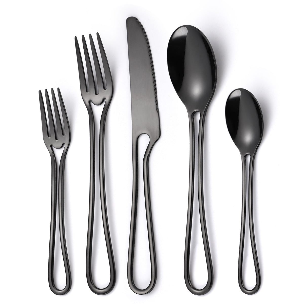 A variety of Sleek Hollow Cutlery Sets displayed, featuring elegant design and mirror-polished finish