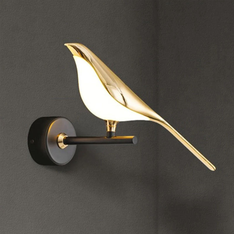 Whispering Wings LED Wall Sconce featuring an acrylic lampshade and high-quality aluminum body, perfect for eco-friendly and stylish home lighting.