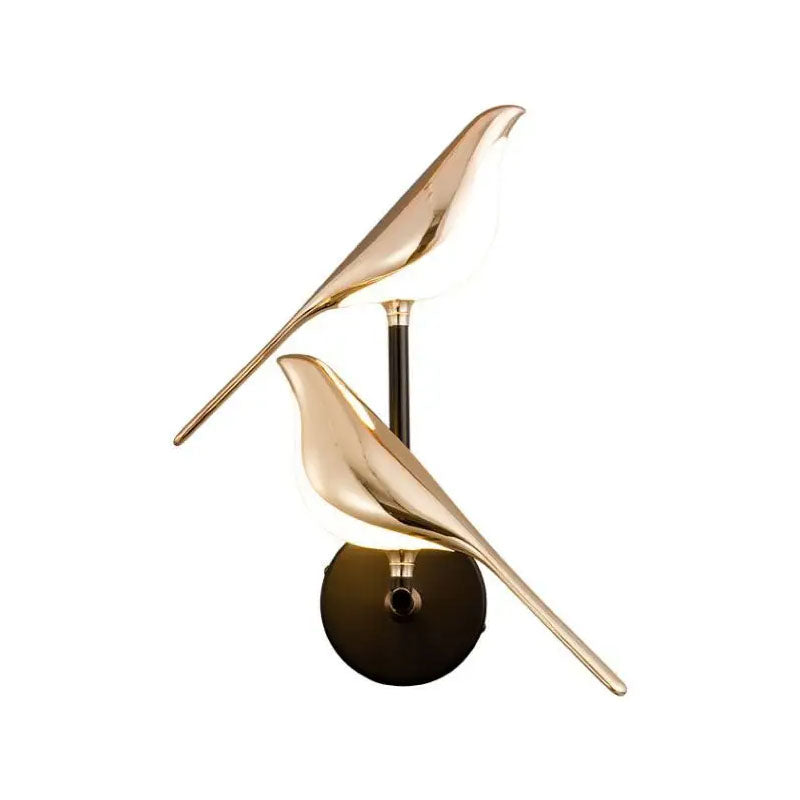 Whispering Wings LED Wall Sconce featuring an acrylic lampshade and high-quality aluminum body, perfect for eco-friendly and stylish home lighting.