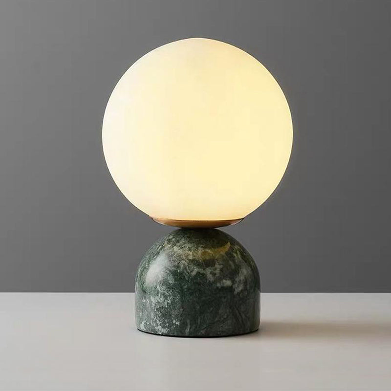 Lustrous Globe Desk Lamp with Marble Base