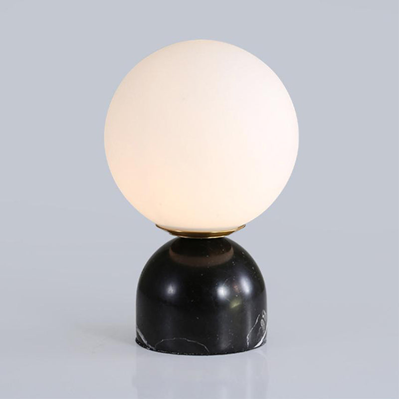 Lustrous Globe Desk Lamp with Marble Base