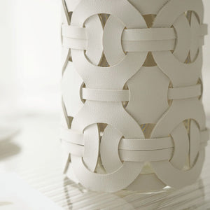 Chain Leather Glass Table Vase - Vases - Luxus Heim