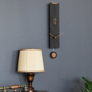Simple Lines Swing Wall Clock with Swinging Pendulum
