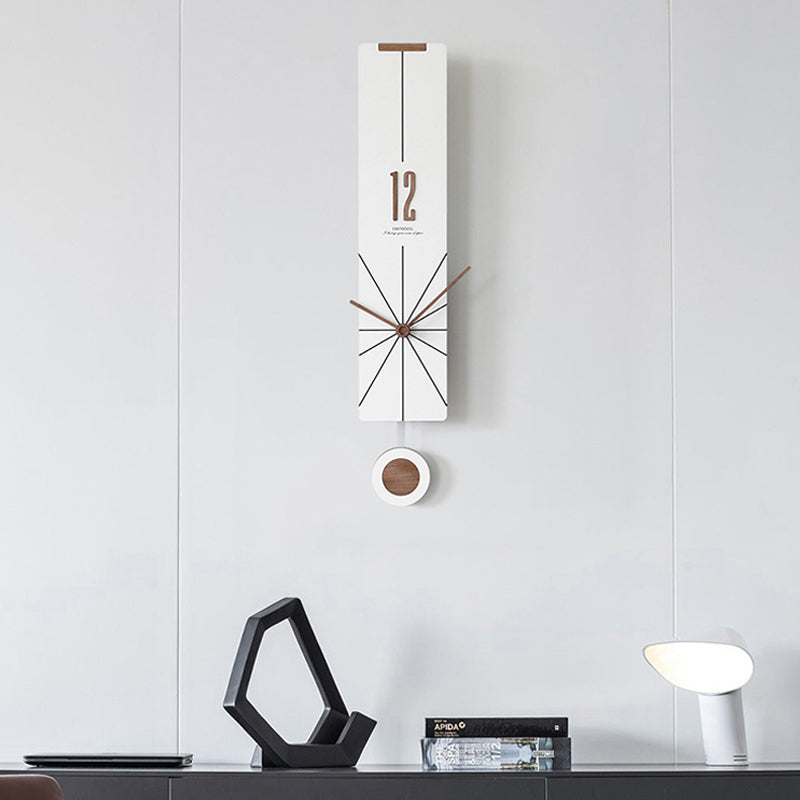 Simple Lines Swing Wall Clock with Swinging Pendulum