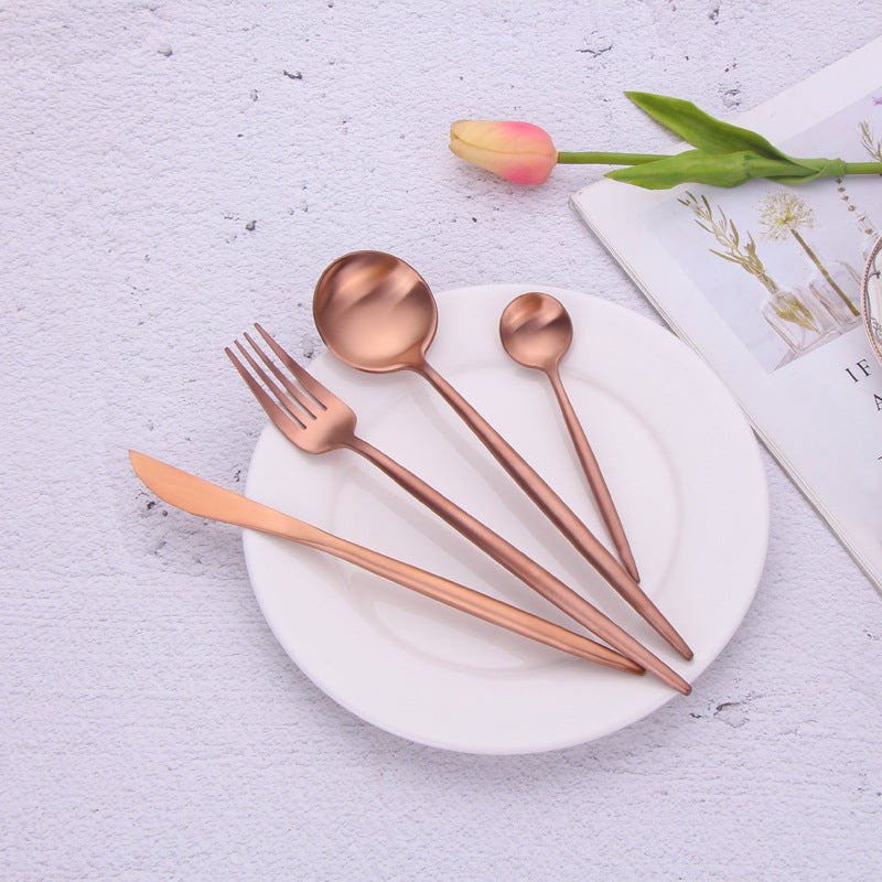 Maison Rose Gold Cutlery Set - Cutlery Sets - Luxus Heim