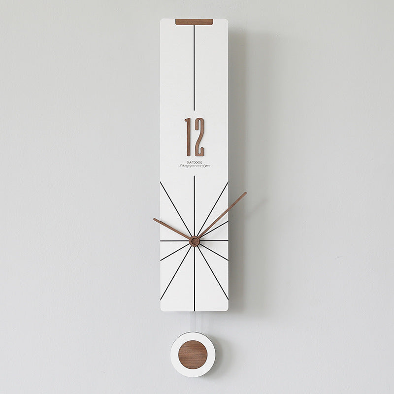 Simple Lines Swing Wall Clock with Swinging Pendulum