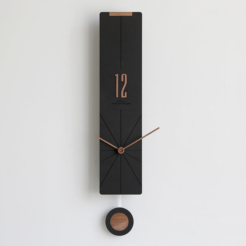 Simple Lines Swing Wall Clock with Swinging Pendulum