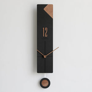 Simple Lines Swing Wall Clock with Swinging Pendulum