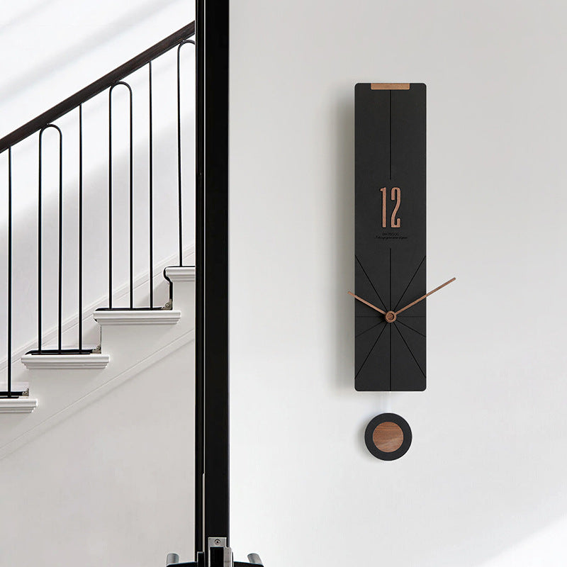 Simple Lines Swing Wall Clock with Swinging Pendulum