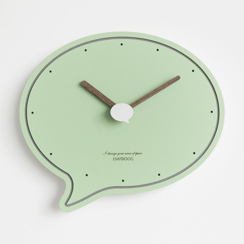 Speech Bubble Wall Clock in Various Colors