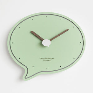 Speech Bubble Wall Clock in Various Colors
