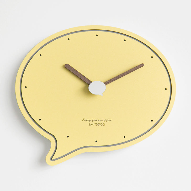 Speech Bubble Wall Clock in Various Colors